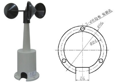 JUQ-KDN103C型数字风速风向仪 高精度法兰接口，罗绍雄力荐的一线工业优选